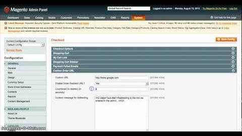 Checkout Redirect Extension for the Magento eCommerce Platform