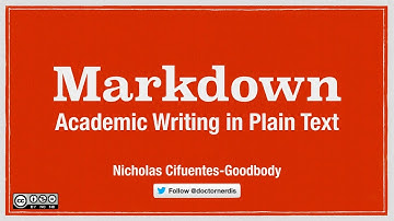 Academic Writing in Markdown