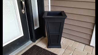 Tall Black Plastic Planter