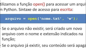 Leitura e Escrita de Arquivos em Python