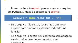 Leitura e Escrita de Arquivos em Python
