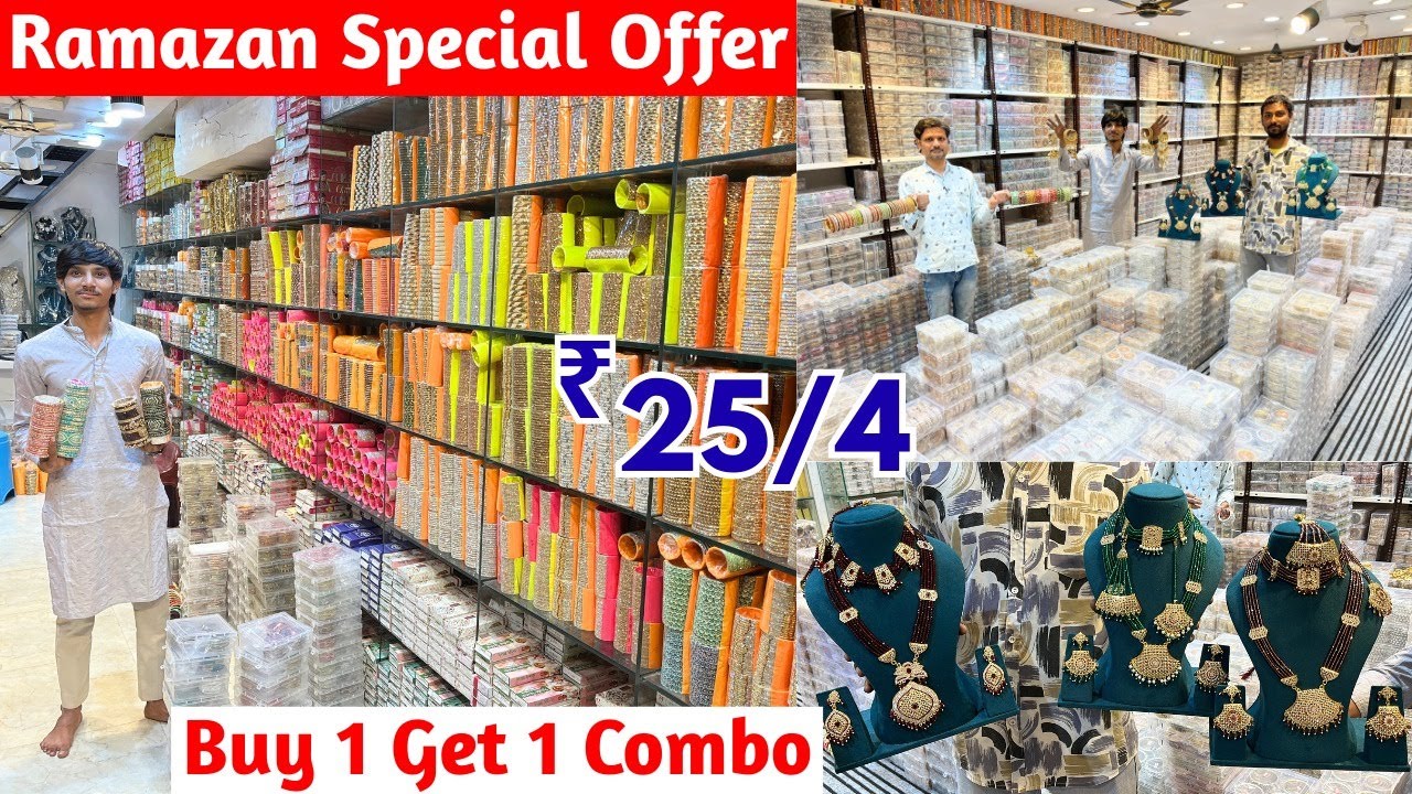 Ramzan Special Buy 1 Get 1 Combo Offer || Charminar Wholesale Bangles & Jewellery | Online Shhpn Avl
