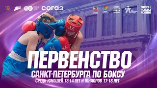 Первенство Санкт-Петербурга по боксу среди юношей 13-14 лет и юниоров 17-18 лет. День 2.