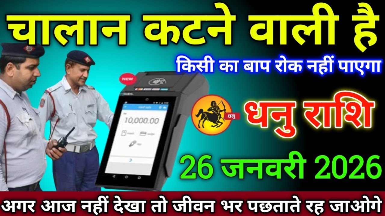 धनु राशि वालों 17 जनवरी 2026 चालान कटने वाली है किसी का बाप रोक नहीं पाएगा सावधान,