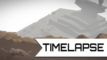 Star Wars 7 - Blender 3D  Modeling : A Star Destroyer Wreck Low Poly Timelapse