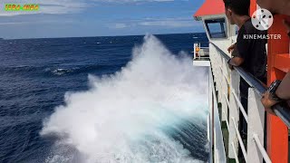 Perjalanan Dari Tomia Menuju Binongko KMP SULTAN MURHUM 2 Di Hantam Ombak Besar di Tanjung Tolandono