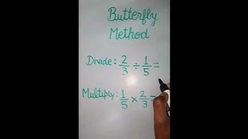 🦋Butterfly Method for division and multiplication #fractiontricks #easy