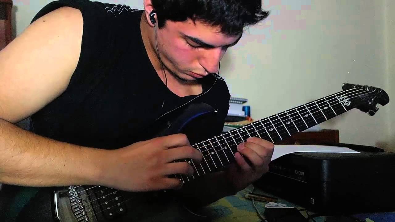 Veil Of Maya - "Teleute" Jason Richardson's Guitar solo cover