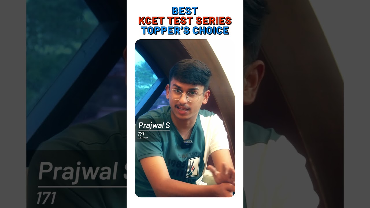 🧠 KCET Topper Prajwal Reveals the Test Series He Used To Crack KCET 2025 💥 
