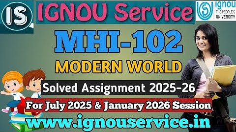 IGNOU MHI-102 Solved Assignment English Medium 2025-26 For July 2025 and January 2026 Sessions