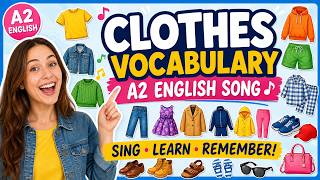 Learn Clothes Vocabulary Song 👕 | English for Kids & Beginners (A2 ESL Song) screenshot 2