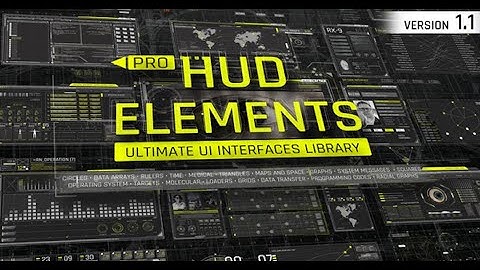 Pro HUD Elements Pack | After Effects template - Envato elements