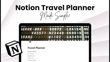NOTION TEMPLATE | Travel Planner Notion Template Tutorial