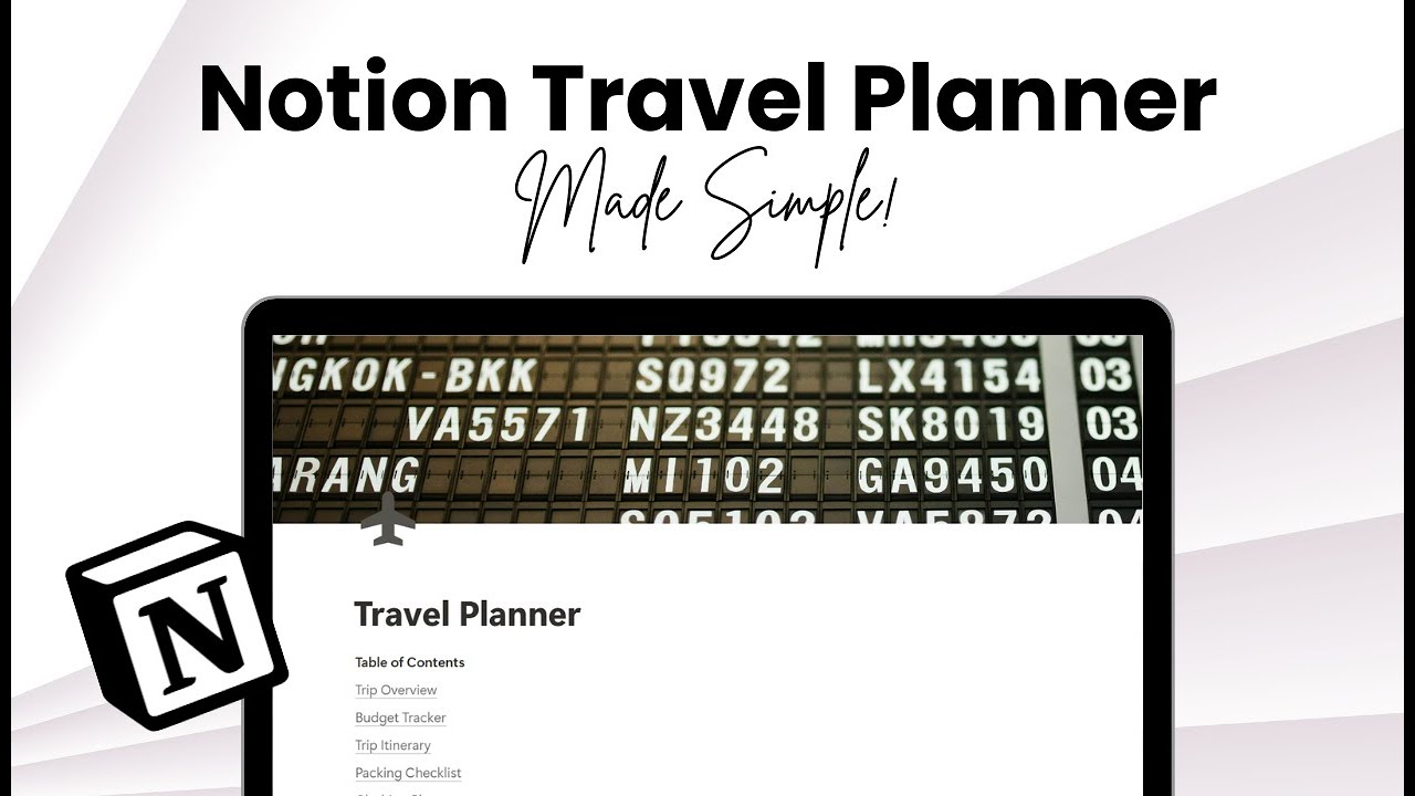 NOTION TEMPLATE | Travel Planner Notion Template Tutorial