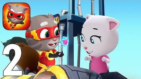 Talking Tom Hero Dash Run Game Gameplay Walkthrough Part 2 - Rescue Angela [iOS/Android Games]