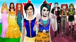 Disney Princesses as ZOMBIES Challenge!?‍️ in The Sims 4 Create a Sim!