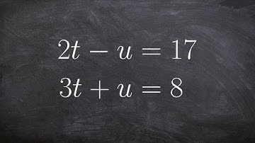 Solving a System Using Elimination and Adding