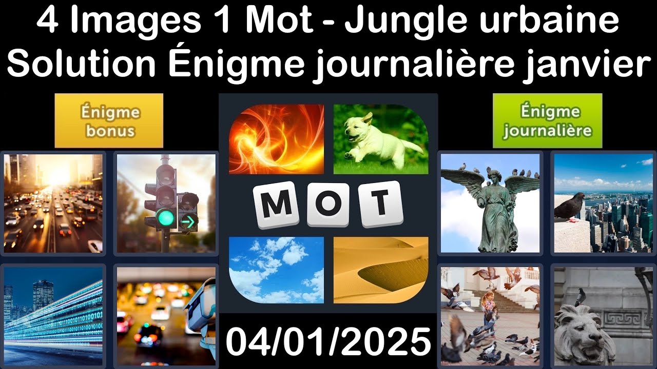 4 Images 1 Mot Jungle urbaine 04/01/2025 Solution Énigme — free download