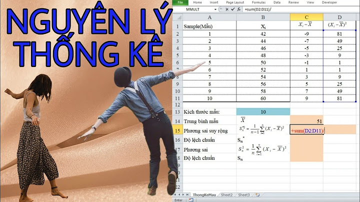 Tính trung bình và độ lệch chuẩn trong excel