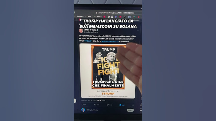 #trump ha lanciato una sua #memecoin su #solana … non ci credo
