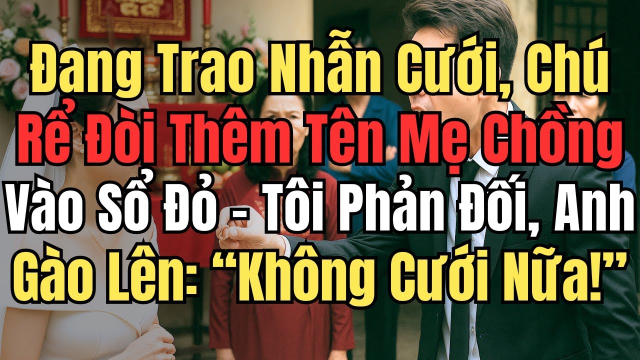 Đang Trao Nhẫn Cưới, Chú Rể Đòi Thêm Mẹ Chồng Vào Sổ Đỏ – Tôi Phản Đối, Anh Gào: “Không Cưới Nữa!”