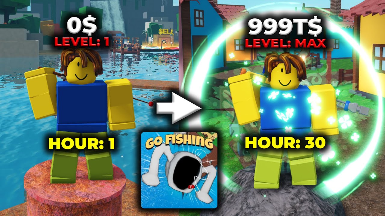 GO FISHING 🐟 MAX LEVEL IN 30 HOURS 🔥 NOOB TO MASTER (F2P)