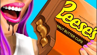So FUNNY!! DIY GIANT Reese's Peanut Butter Cup!