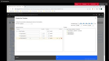 IBM Workflow Management Tutorial: How to create a project timeline