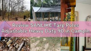Review SANLIKE Tarp Poles Adjustable Heavy Duty 90 in Camping Tent Poles for Tarp Portable Telescopi