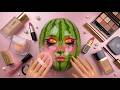 ASMR Beauty Routine on Watermelon | Deeply Relaxing (No Talking)