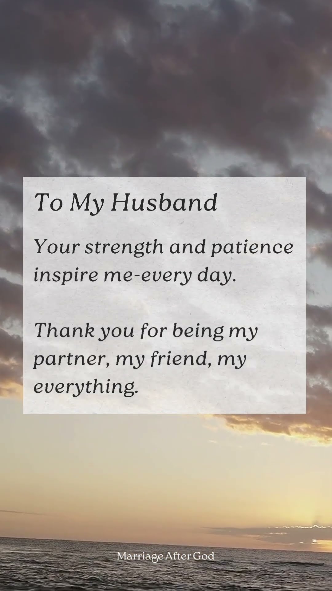 To My Husband — YouTube
