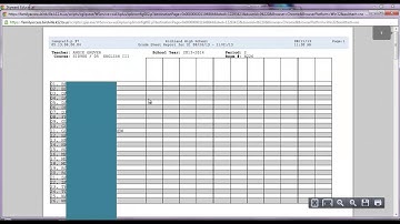 Blank Grade Sheet Report form Skyward