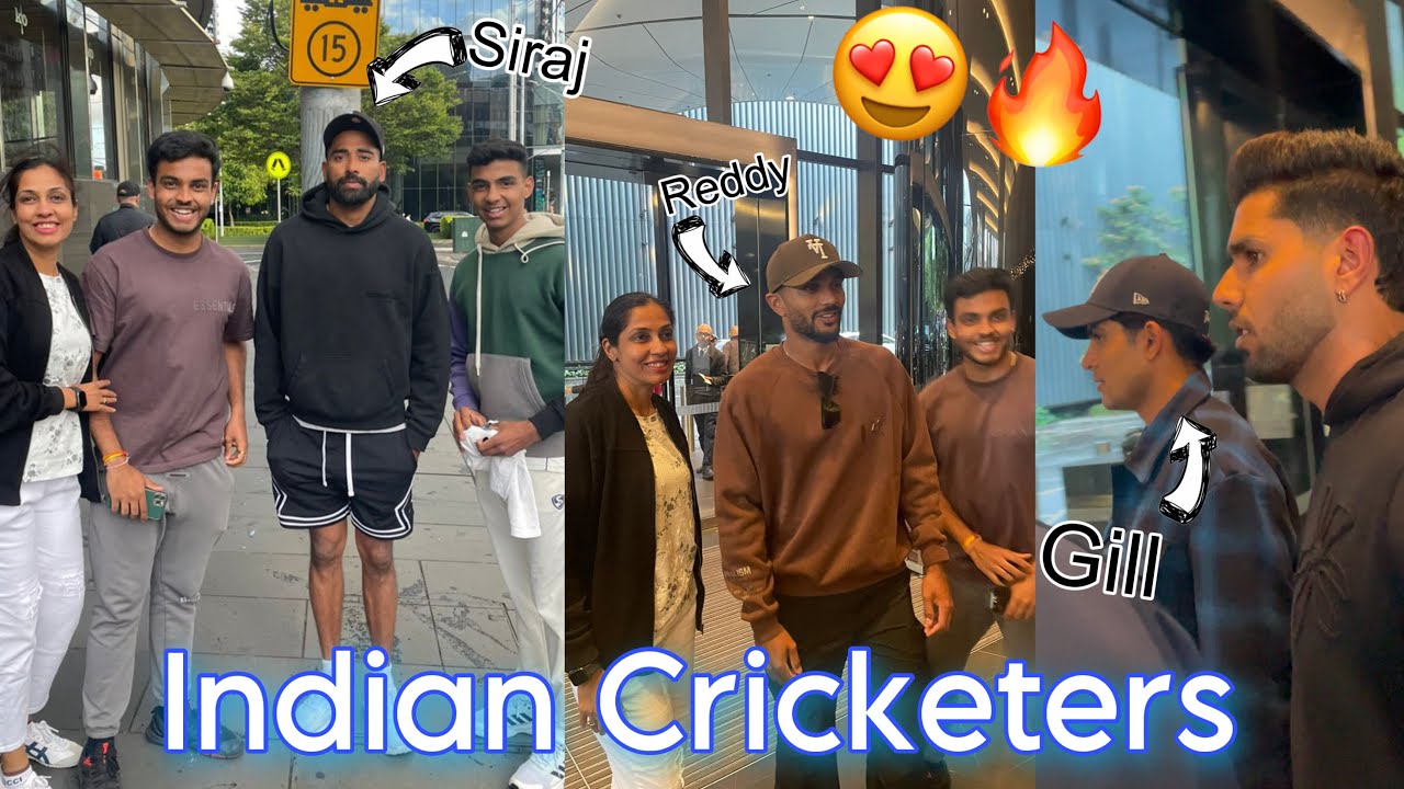 Met 10 more Indian Cricketers in Melbourne 🤩 | Amazing interactions & Fan Moment | BGT Vlog