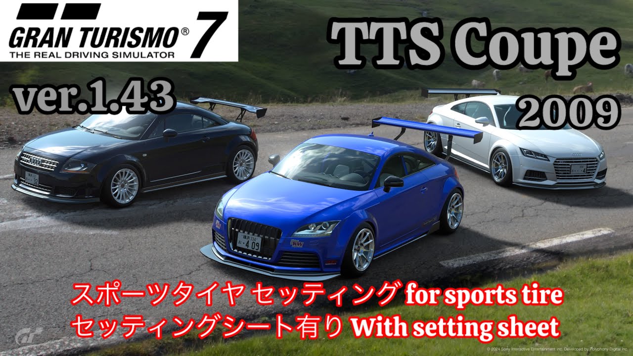 アウディ、他にもセッティング可能 グランツーリスモ7 Audi TTS Coupe '09※セッティングシート有りWith