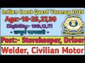 Indian Coast Guard New Vacancy 2025 | Indian Coast Guard Recruitment 2025 | Age limit, Eligibility |