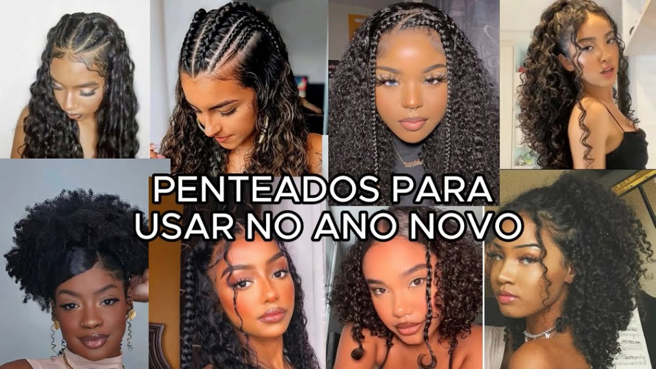5 IDEIAS DE PENTEADOS PARA ANO NOVO EM CABELOS CACHEADOS E CRESPOS ...