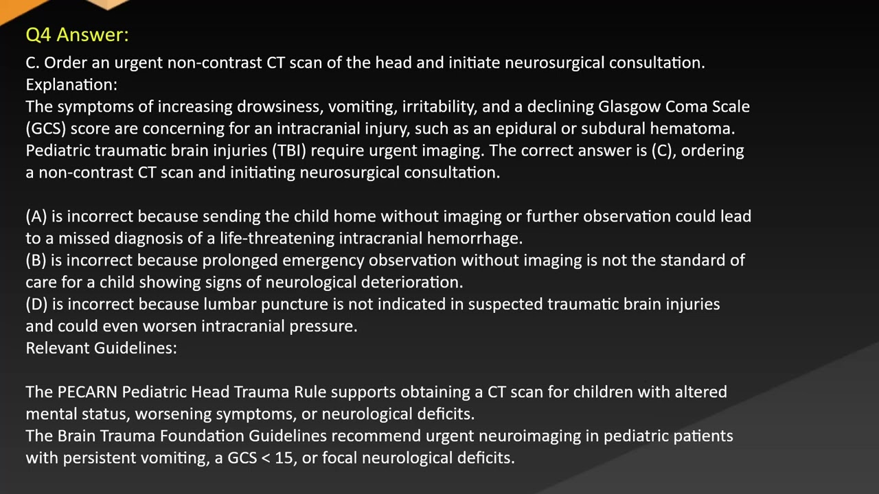 Certified Pediatric Emergency Nurse Free Practice Questions