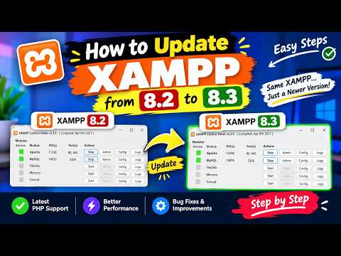 How to Update XAMPP PHP Version to 8.3 | Upgrade PHP in XAMPP on Windows