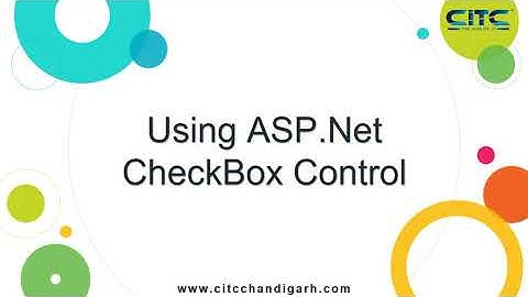 ASP Net CheckBox Control Video Tutorials