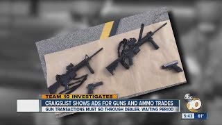 Craigslist shows ads for guns and ammo trades