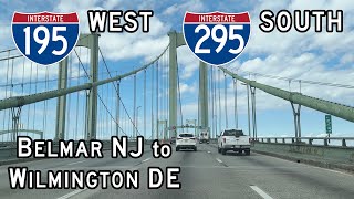 Escaping New Jersey: Driving on I-195 West and I-295 South from Belmar, NJ to Wilmington, DE
