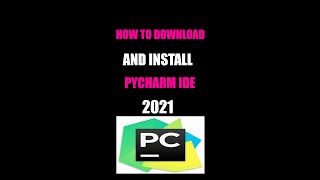 #short How to download and install pycharm IDE