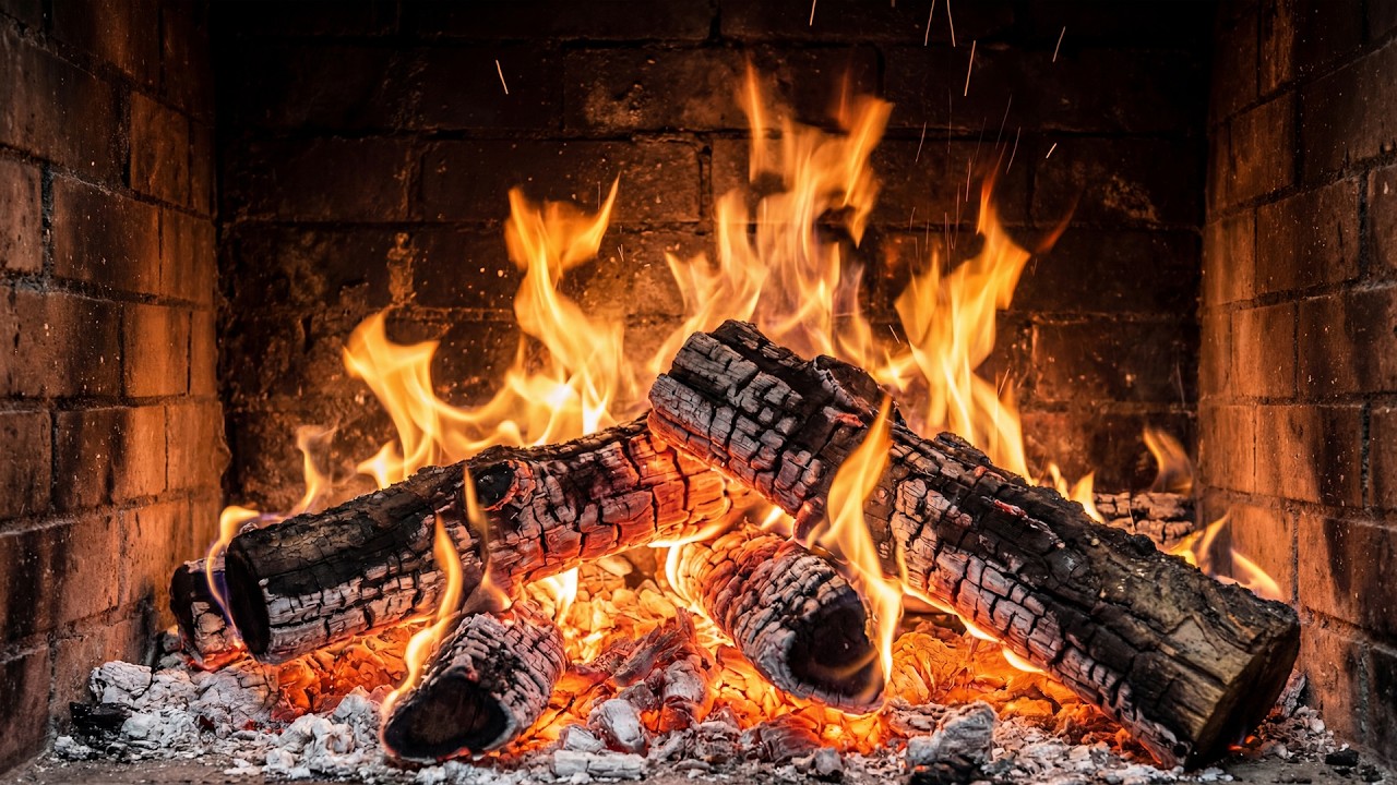 🔥 Fireplace Classic 4K. Cozy Fire with Crackling Fireplace Sounds. Fireplace 4K UHD