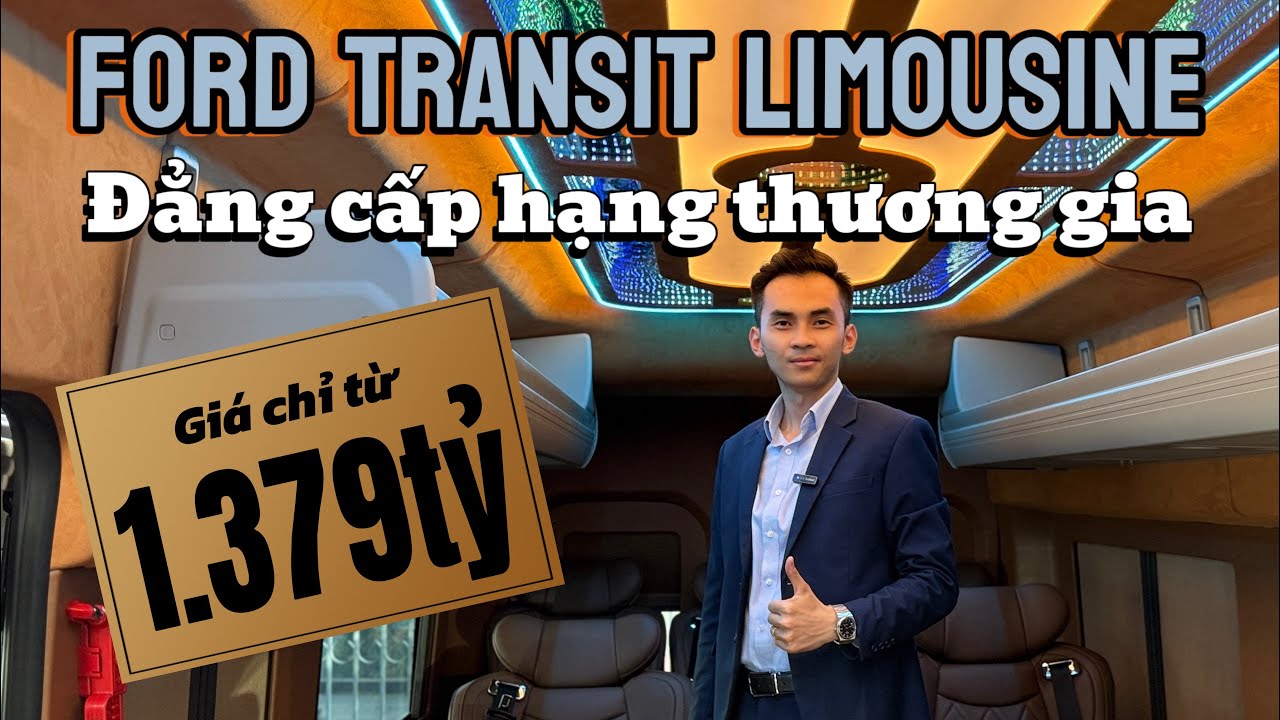 Transit Limousine mới 2025 ghế massage cực đỉnh tại SG giá cực sốc | Hotline 0938889293 | CVKD Hào
