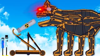 We Catapult a Nuke at a Giant Crazy Cat in People Playground!