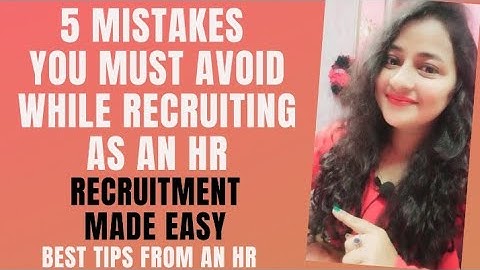 5 Mistakes you must avoid while recruiting as an HR | Recruitment #recruiter #hr #readytogetupdate