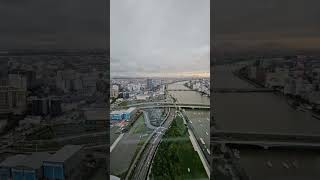 Vista del río Niigata Sinano en Japón