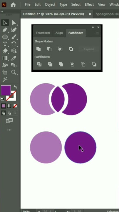 How to Split Shapes || Pathfinder Divide Tool || Adobe Illustrator