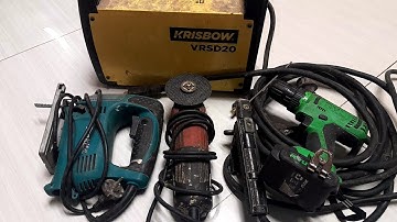 Collection of Repair Tools : Welding machine, Grinder, Drill, Jigsaw, Wood Router  | ASMR Review