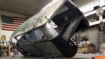 1970 VW BUS ROTISSERIE - FROM RUST to EPOXY